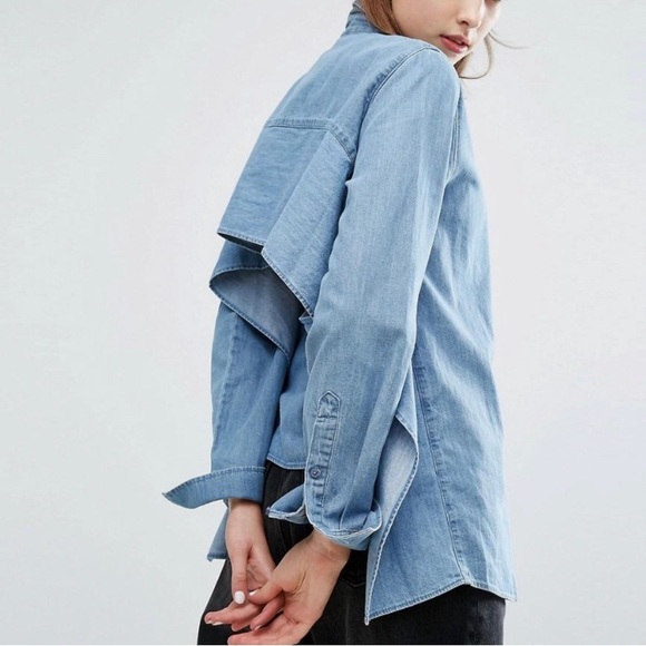 New with tags Women Cheap Monday Button Airy Denim Shirt - Picture 4 of 7